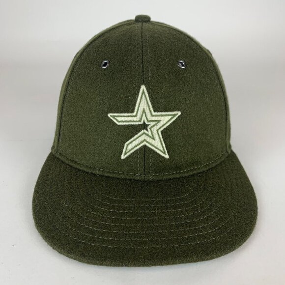 Houton Astros MLB Green New Era 59Fifty Retro Crown Fitted Hat 7 1/2 New - Picture 2 of 5